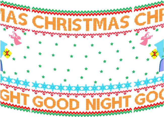 Good Night Xmas Ugly Christmas Color Changing Mug Good - Illustration Clipart (1000x1200), Png Download