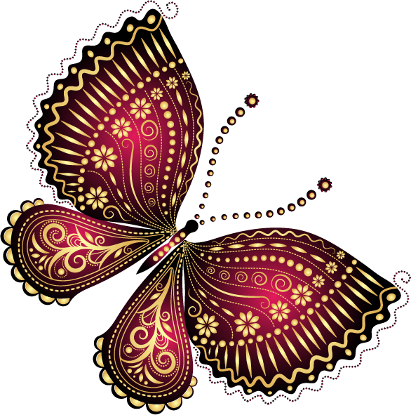 Butterfly - Illustration Clipart (586x591), Png Download