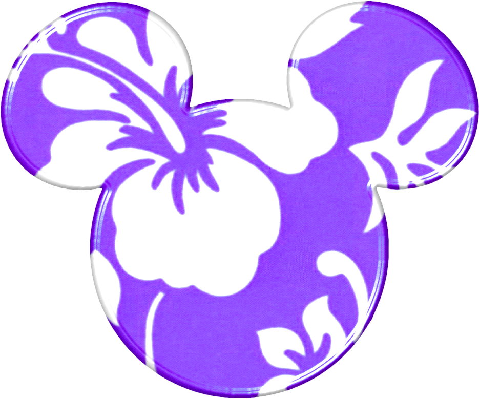 Mickey Heads Hawaiian Style - Hawaiian Mickey Mouse Clipart (952x917), Png Download