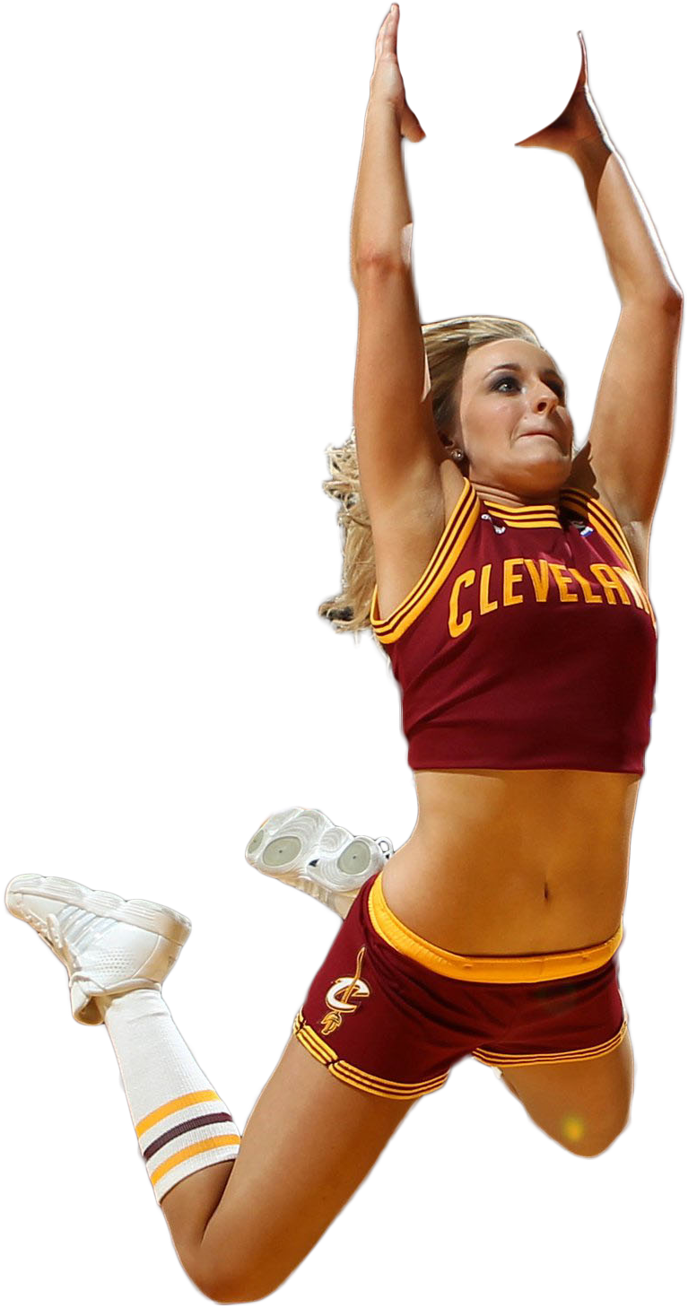 Jenna Marie Cleveland Cheerleader Slam Dunk - Dunking Transparent Clipart (766x1511), Png Download