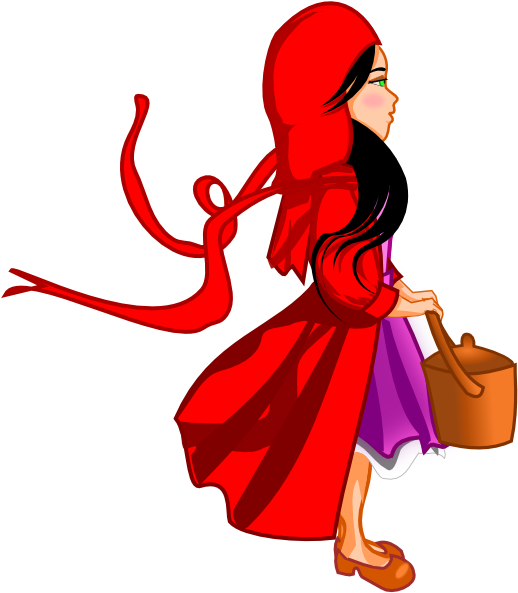 Red Hat Girl 555px - Little Red Riding Hood Gif Png Clipart (555x612), Png Download