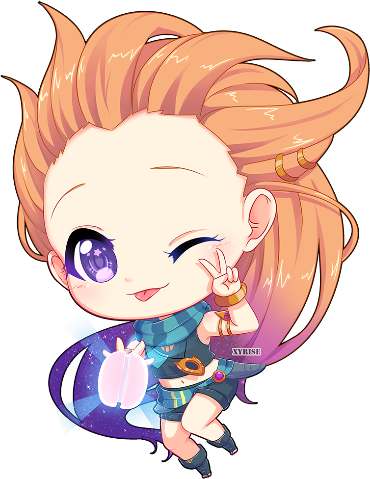 Zoe Png - League Of Legends Chibi Zoe Clipart (782x1000), Png Download