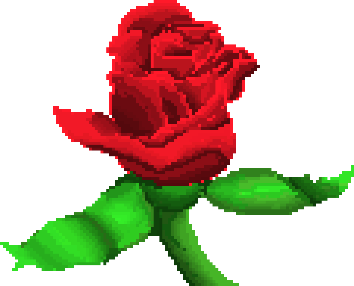 Meh - Transparent Pixel Rose Clipart (1280x1020), Png Download