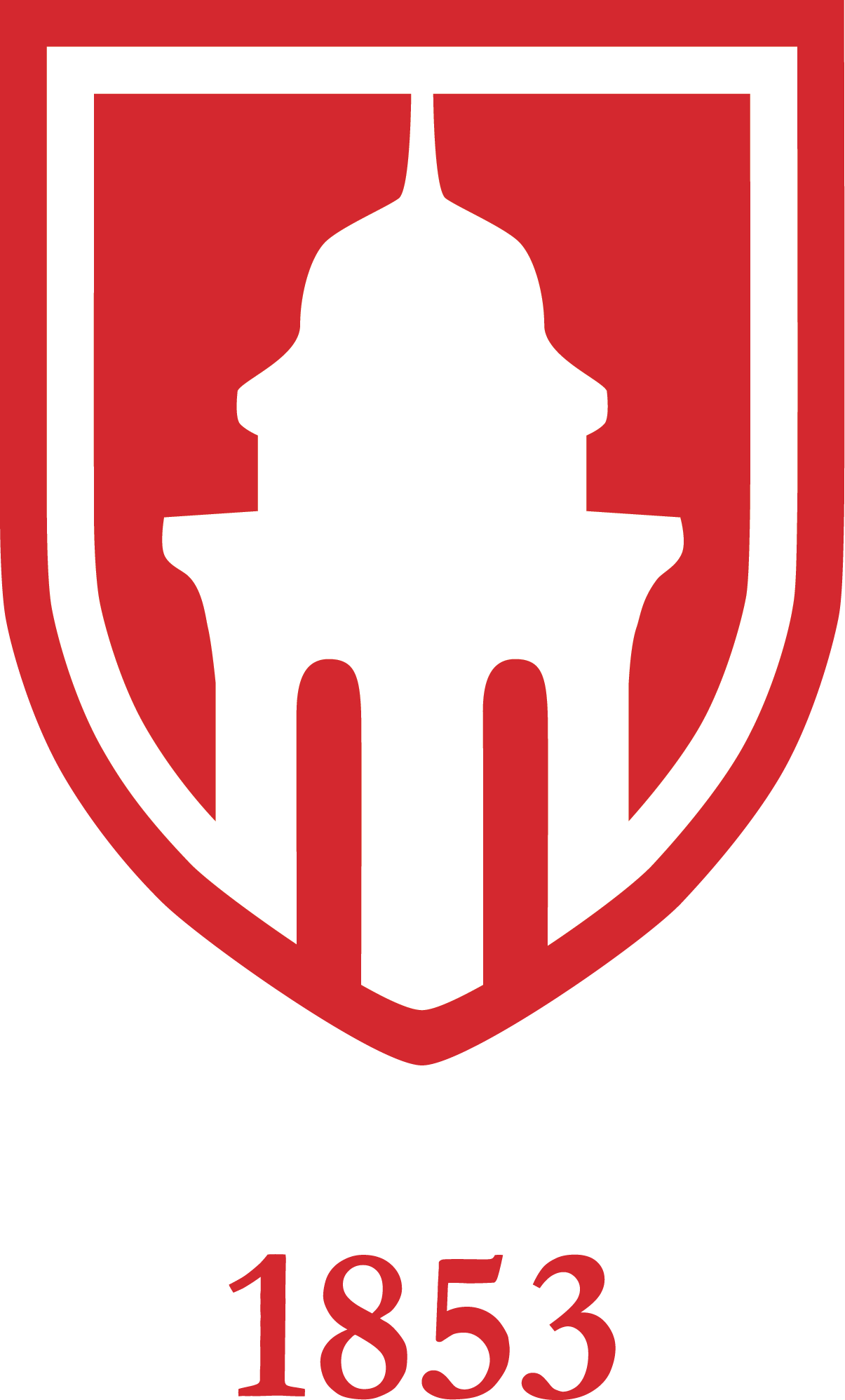 Mc Crest 1853 Red - Monmouth College Logo Transparent Clipart (1205x1996), Png Download