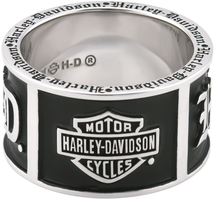 Harley-davidson® Men's Black Old English Sterling Silver - Harley Davidson Clipart (1023x1024), Png Download