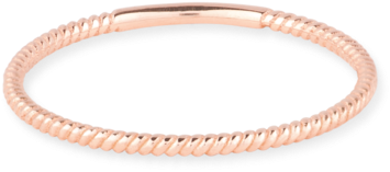 Twist Ring Rose Gold - Bangle Clipart (650x650), Png Download