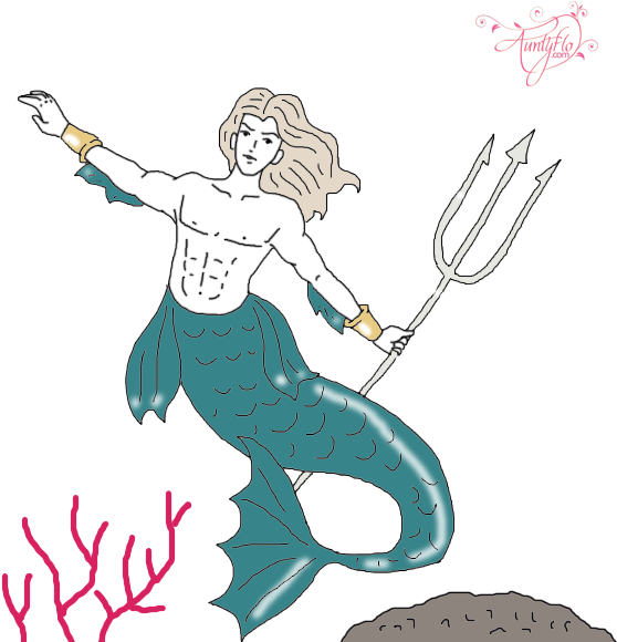 Triton God Clipart (600x600), Png Download