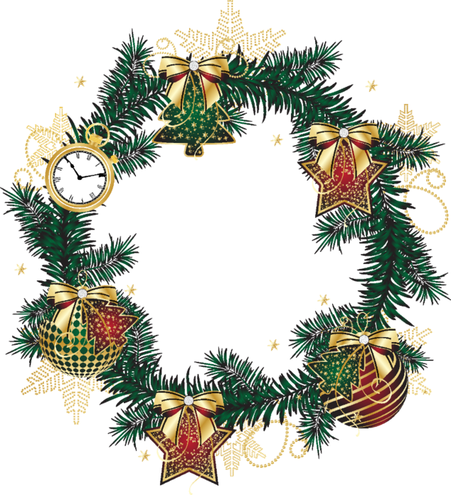 Mis Laminas Para Decoupage - Kerstkrans Png Clipart (637x699), Png Download