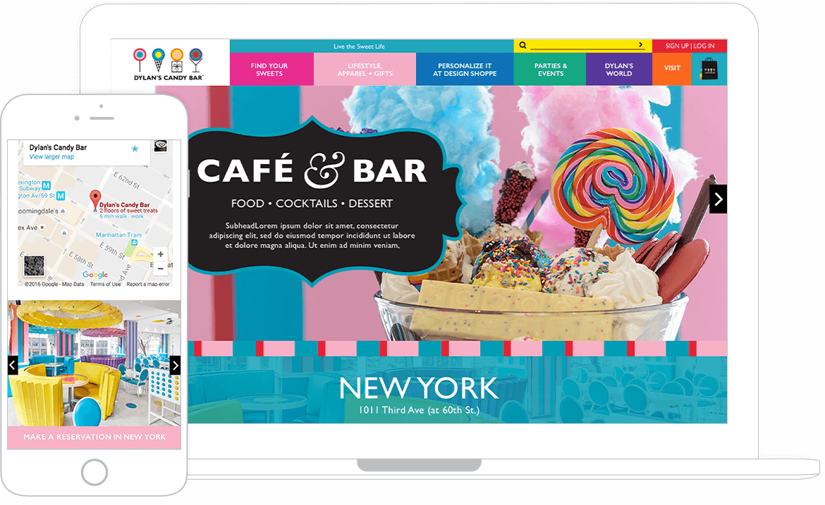Responsive Landing Page - Dylan's Candy Bar Advertising Clipart (1170x717), Png Download