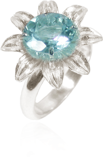 Blue Topaz Silver Ring - Engagement Ring Clipart (870x1110), Png Download