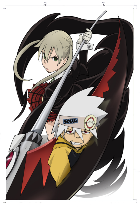 Wall Scroll Soul Eater Maka And Soul - Soul And Maka Soul Eater Clipart (750x750), Png Download