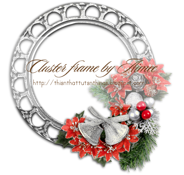 **here's A Bonus Cluster Frame I Made With This Kit - Wreath Clipart (600x600), Png Download