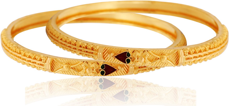 Trendy Golden Heart Bangles - Bangle Clipart (1000x1000), Png Download
