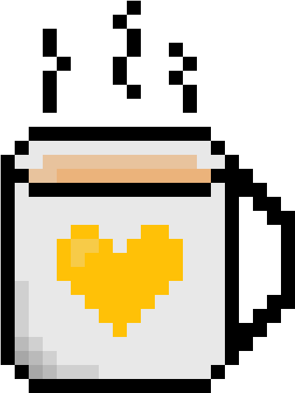Golden Heart Mug - Mug Cross Stitch Pattern Clipart (900x1200), Png Download