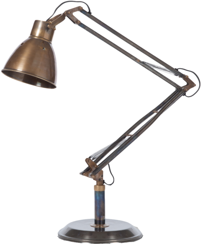 Drawing Desk Lamp - Transparent Desk Lamp Png Clipart (728x898), Png Download