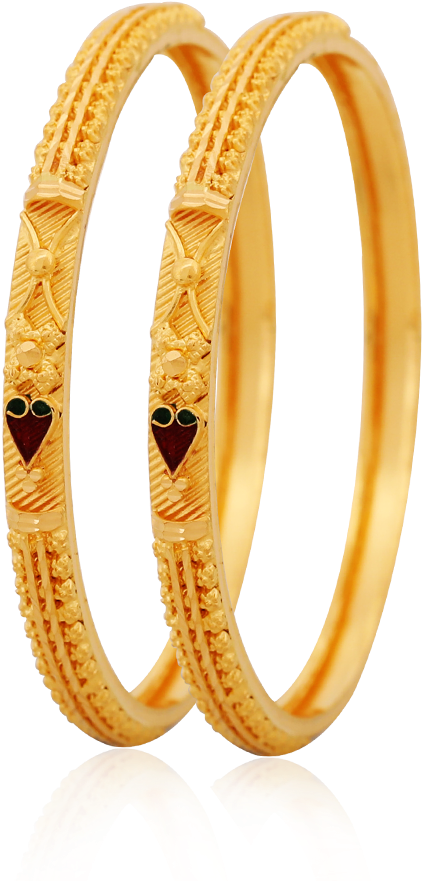 Trendy Golden Heart Bangles - Bangle Clipart (1000x1000), Png Download
