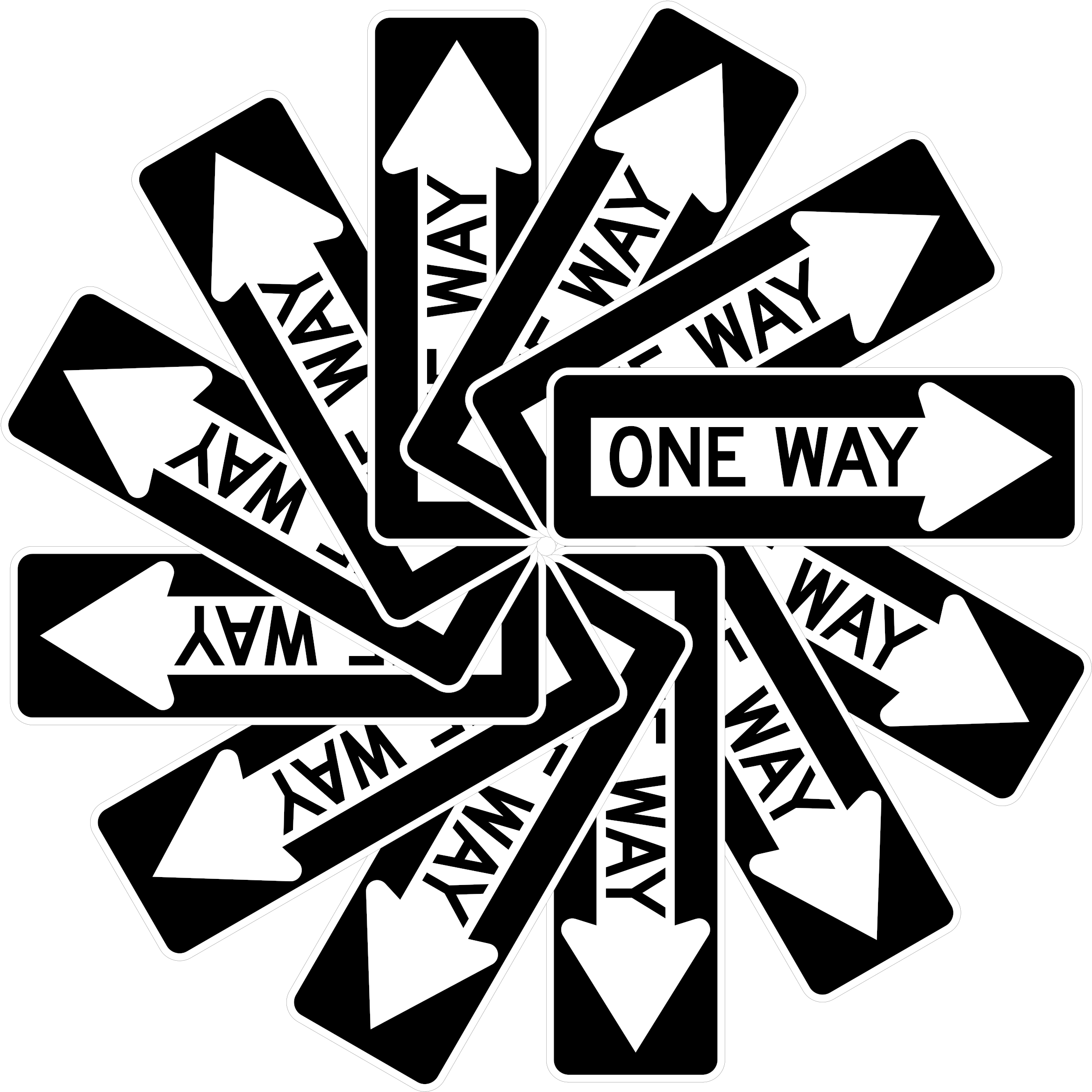 One Way Big Image - Brighton Beach Clipart (2400x2400), Png Download