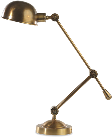 Small Odhi Antique Brass Desk Lamp - Lamp Clipart (844x610), Png Download