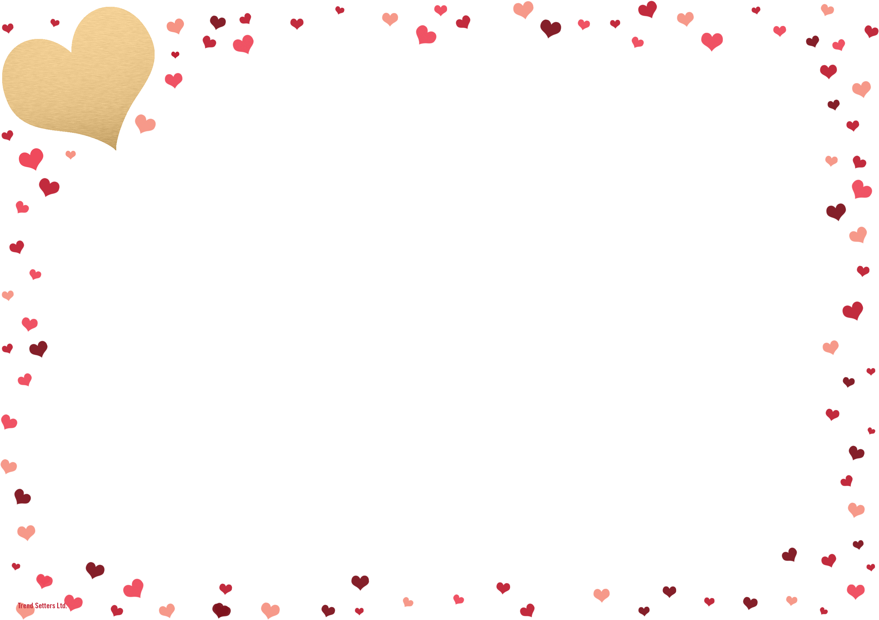 Valentine's Day Curved Acrylic Print Acpu1007cur128 - Pretty Clipart (3094x2160), Png Download