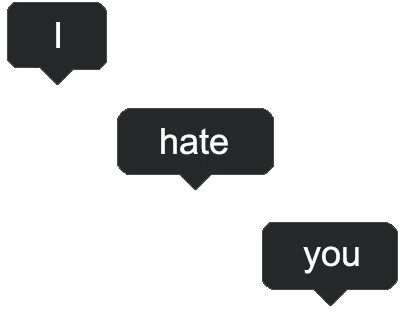 #stickers #png #tumblr #inscription #text #ihateyou - Transparent I Hate You Clipart (500x380), Png Download