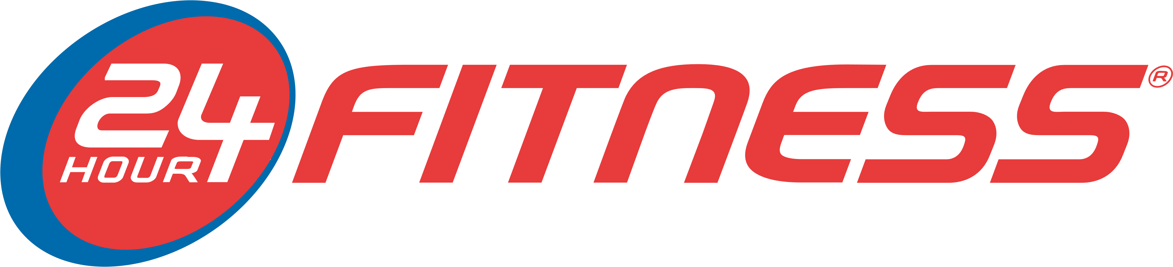 24 Hour Fitness Logo, Red-blue - Ocbc Bank Logo Png Clipart (4120x1080), Png Download