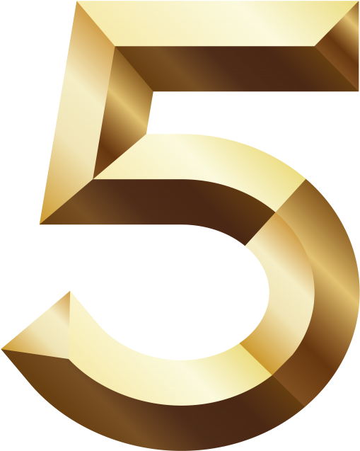 5 Golden Numbers - Graphic Design Clipart (866x650), Png Download