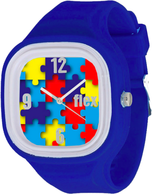 The Puzzle Flex Watch Which Represents Autism Awareness - Autism Watch Clipart (700x700), Png Download