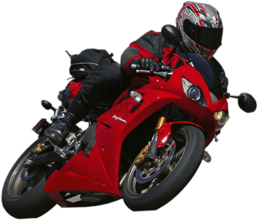 Free Png Motorcycle With Rider Png Image With Transparent - Motor Bike Rider Png Clipart (850x725), Png Download