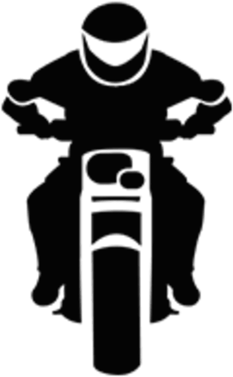 Learn To Ride - Motorcycle Rider Front View Png Clipart (784x784), Png Download