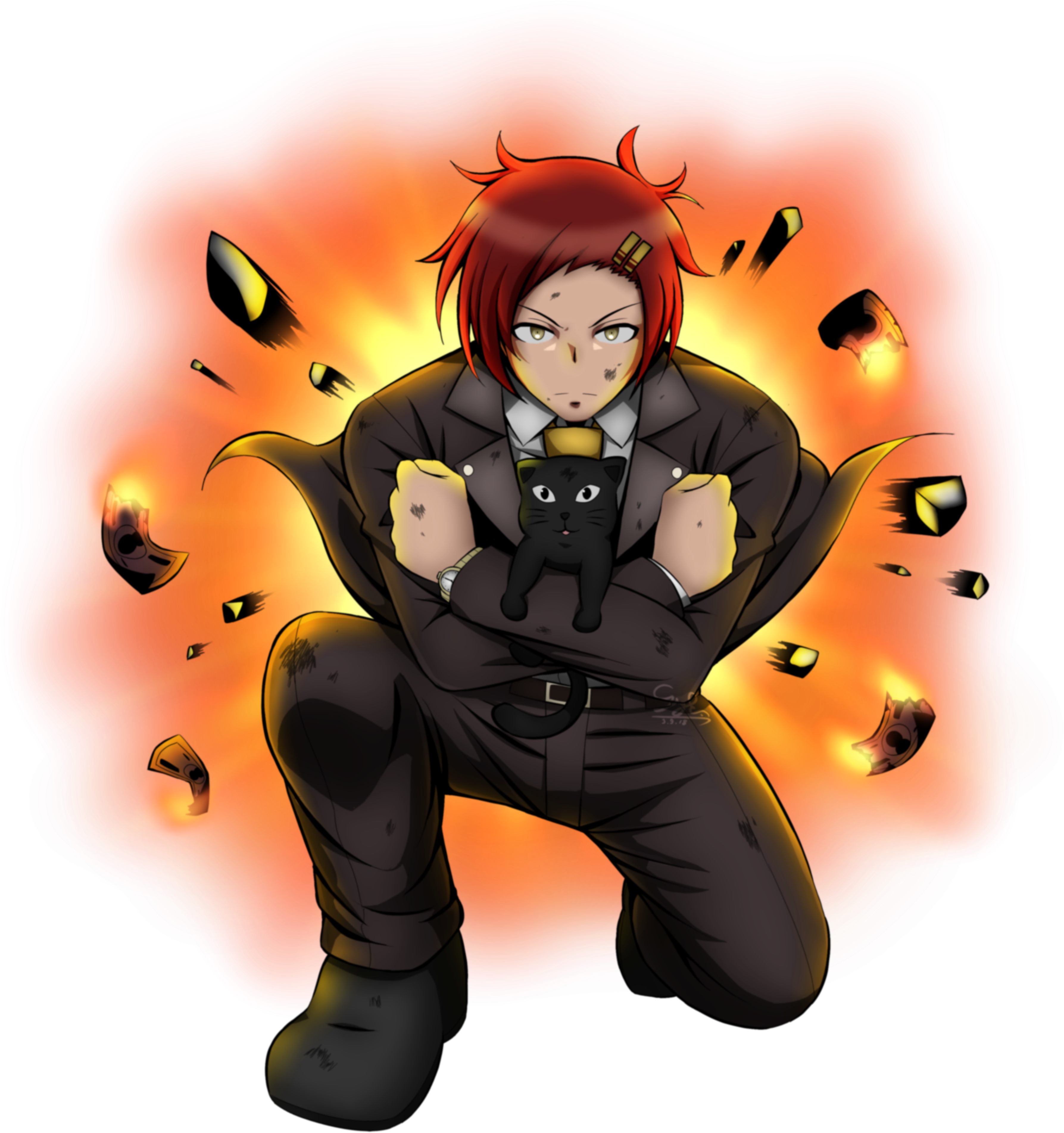 Shinji Homura -the Shsl - Cartoon Clipart (4148x3972), Png Download