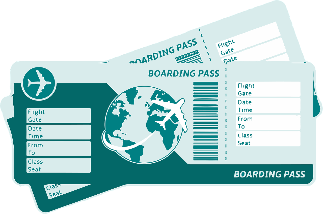 Vector Graphics,free Pictures - Indigo Boarding Pass Clipart (1280x850), Png Download