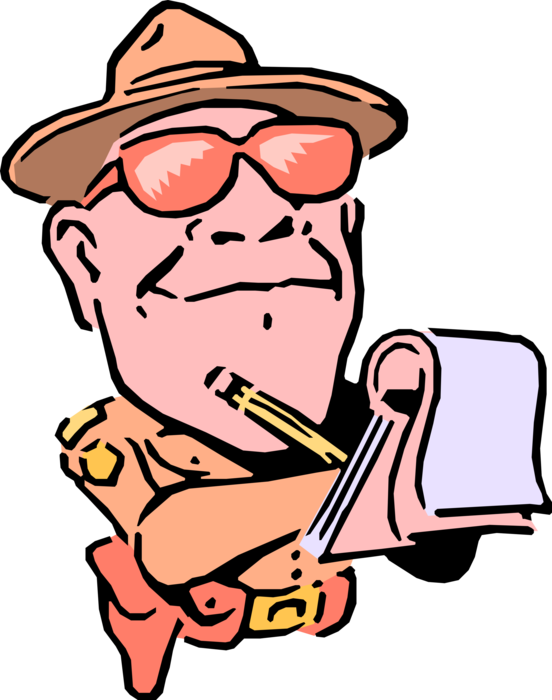 Vector Illustration Of Highway Patrolman Policeman Clipart (552x700), Png Download