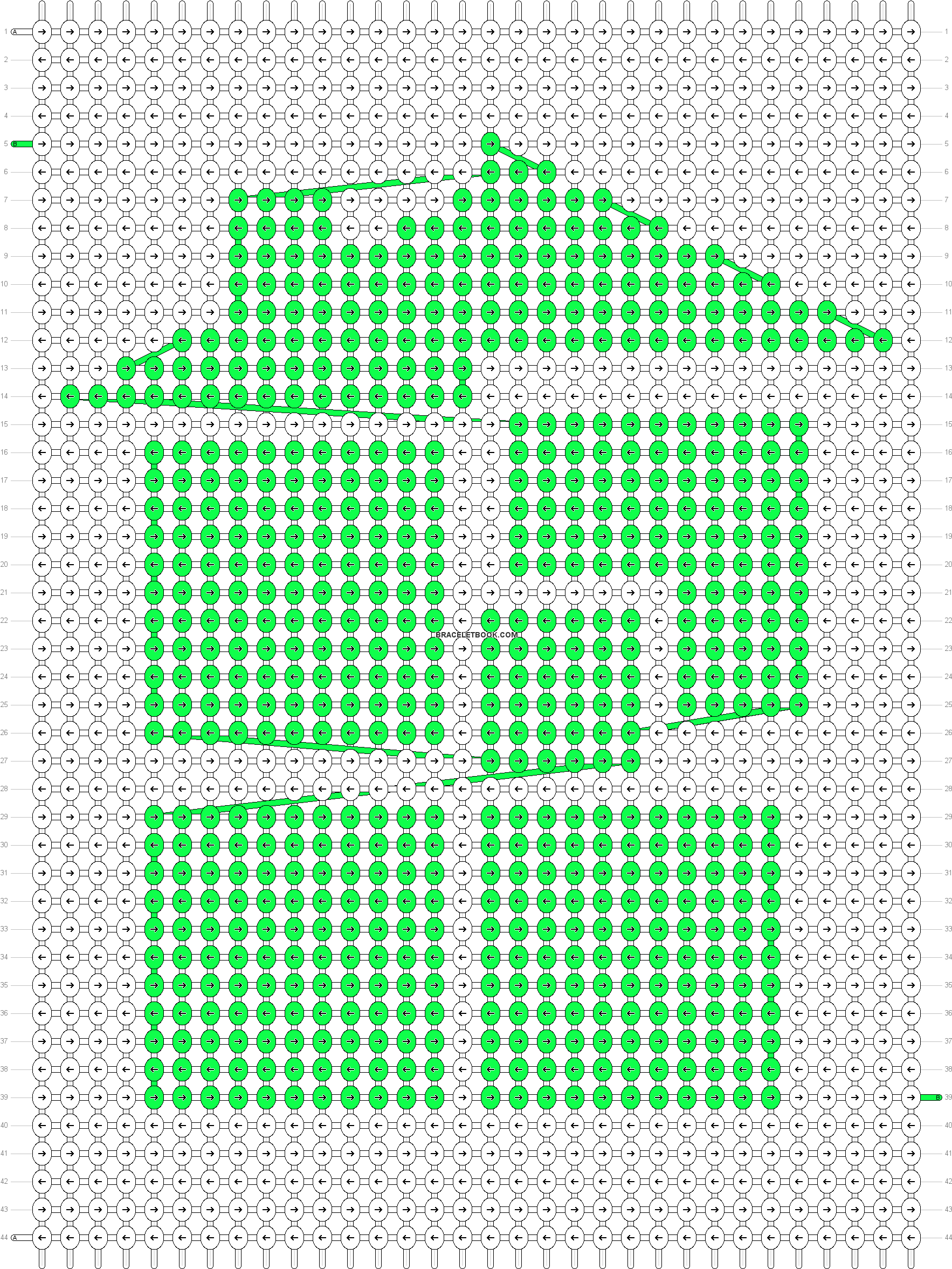 Alpha Pattern - Bts Friendship Bracelet Patterns Clipart (1780x2360), Png Download