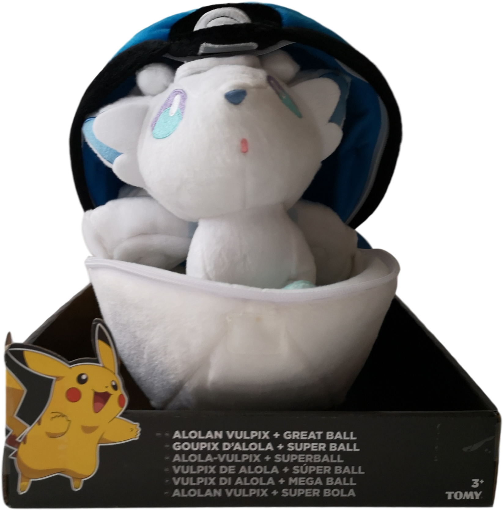Tomy Pokemon Clip N Carry Pokeball Alolan Vulpix & - Stuffed Toy - Png Download (1645x1669), Png Download