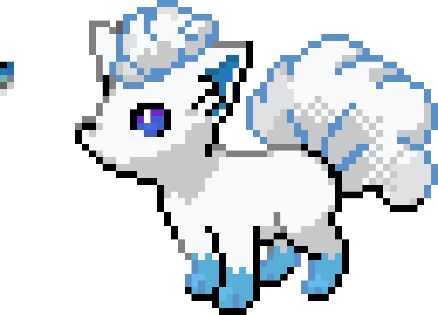 Alolan Vulpix Pixel Art Clipart (1537x1105), Png Download