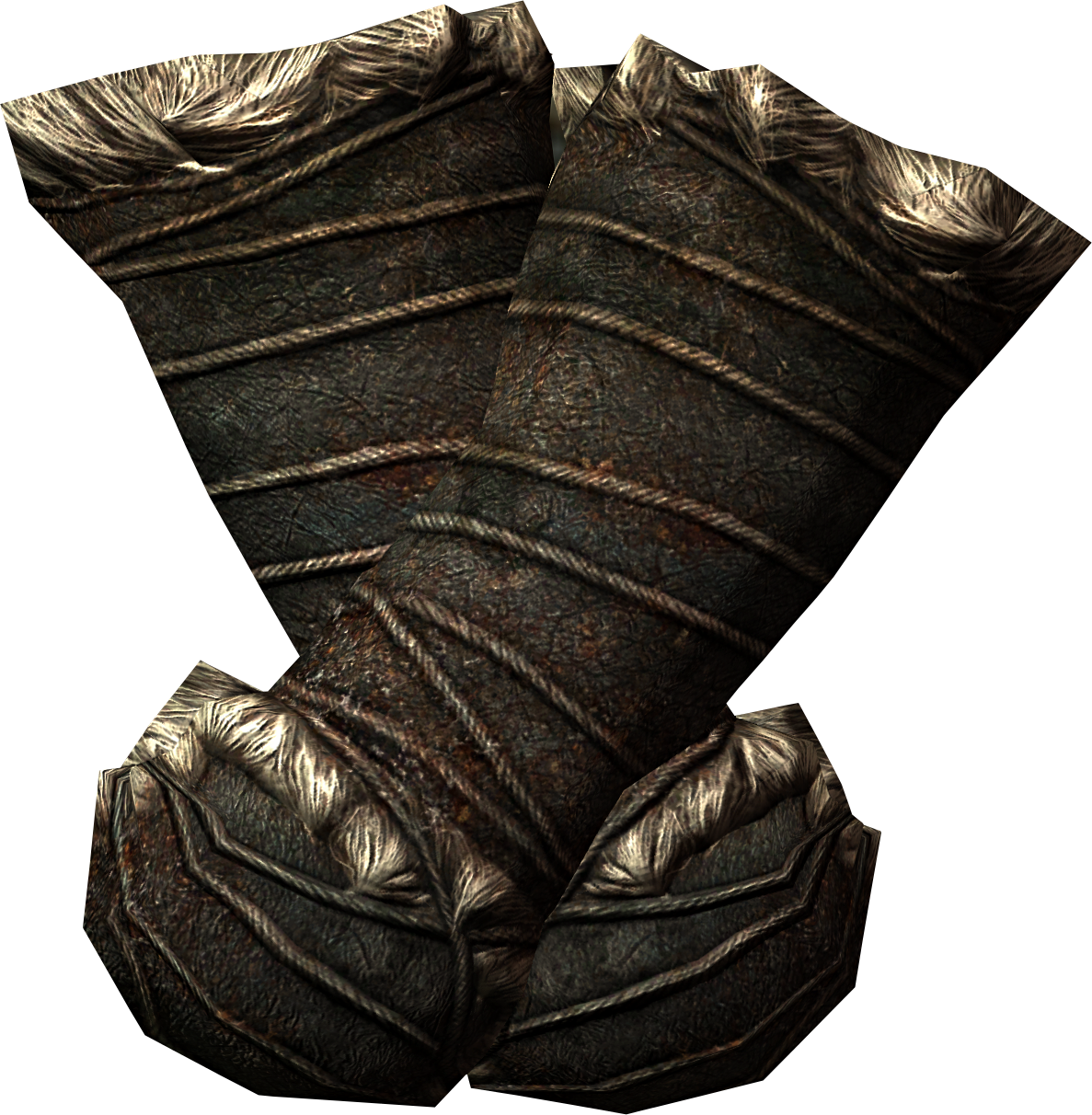 Fur Bracers Look - Skyrim Fur Gloves Clipart (1187x1212), Png Download
