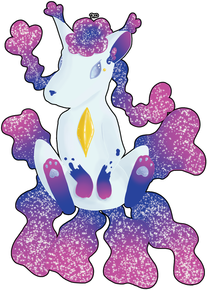 Alolan Vulpix X Cosmog Clipart (750x1065), Png Download