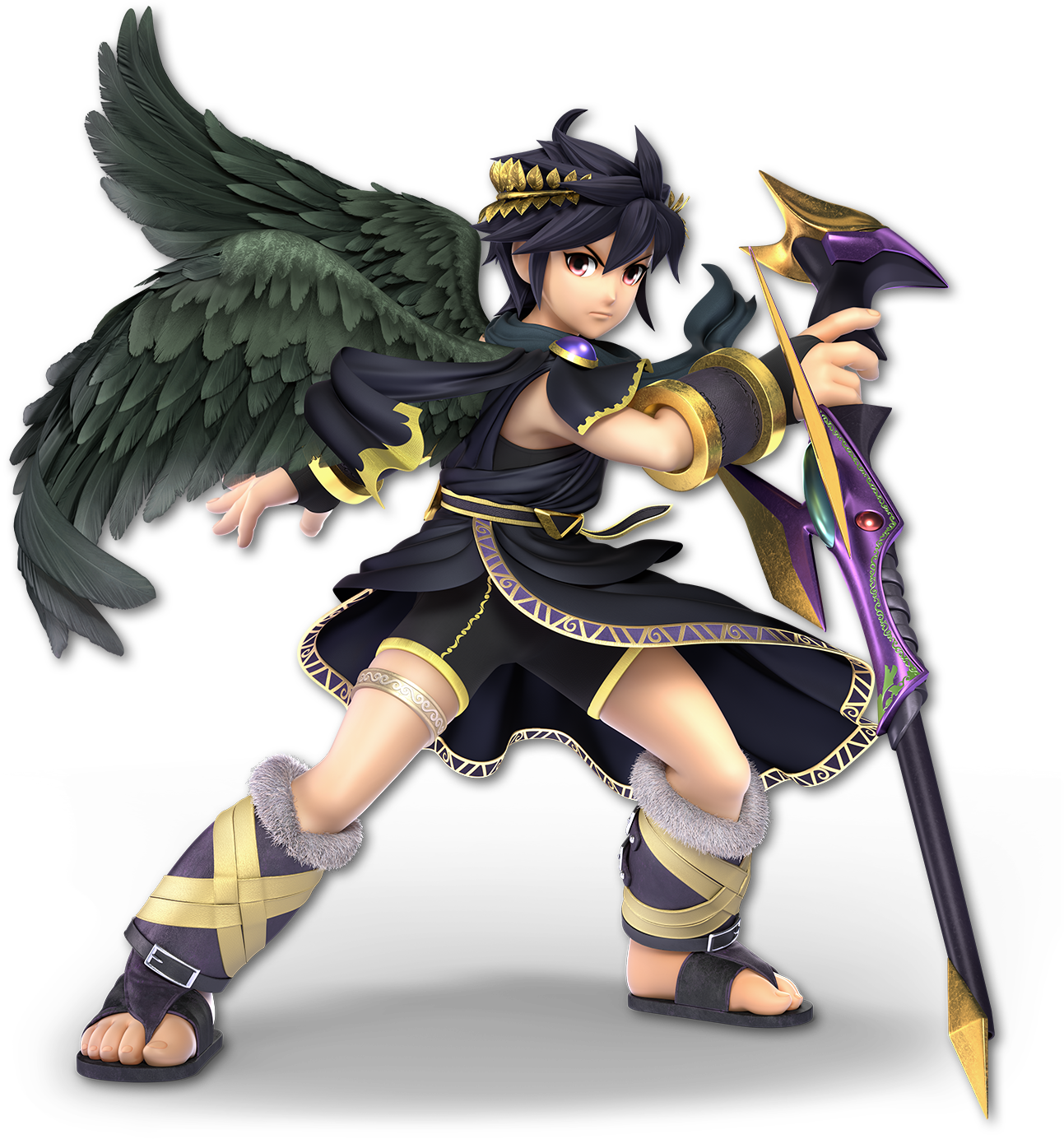 Dark Pit In Super Smash Bros - Dark Pit Ssb Ultimate Clipart (1293x1384), Png Download