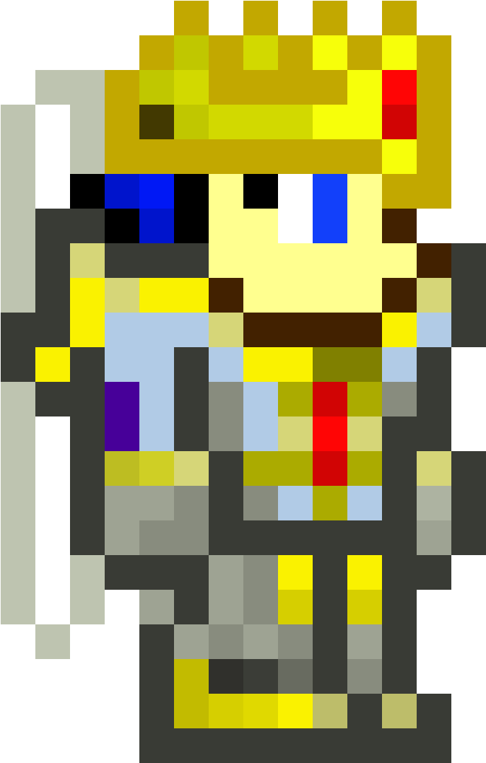 My Terraria Character - Pixel Character Transparent Background Clipart (701x1101), Png Download