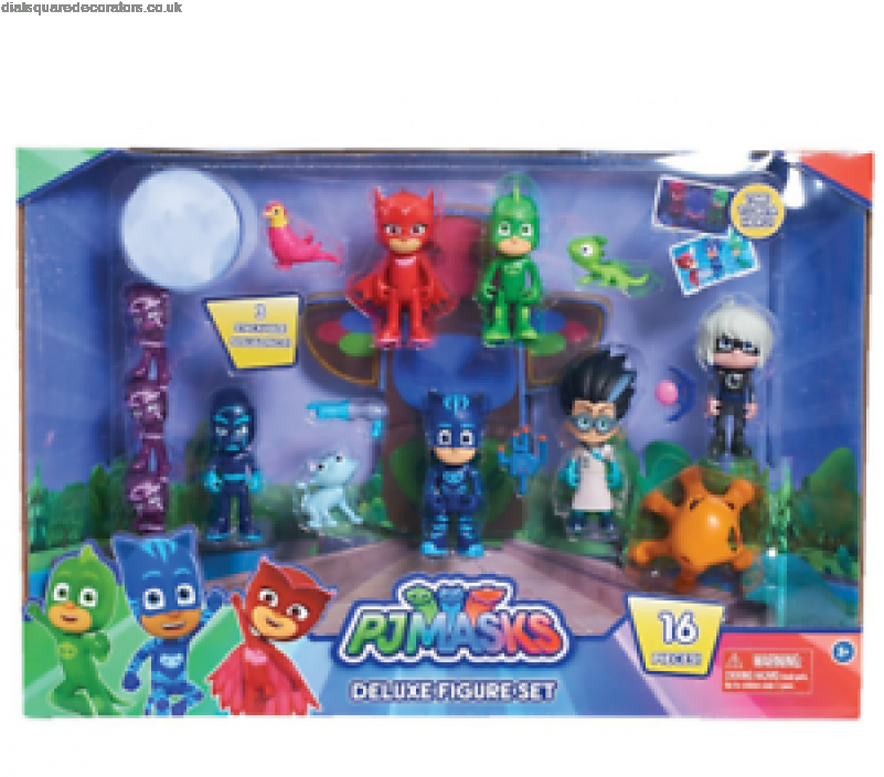 Brand Quality Fashion Deluxe Hero Figure Set Cat Boy - Pj Masks Characters Clipart (800x785), Png Download