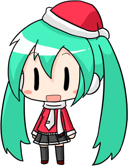 I'm A Closet Weeaboo - Hatsune Miku Christmas Png Clipart (770x771), Png Download