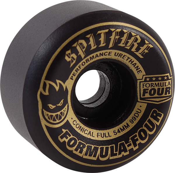 Spitfire F4 99a Conical Full 54mm Blackout Bronze Wheels - Spitfire Conical Full Blackout Silver Clipart (600x591), Png Download