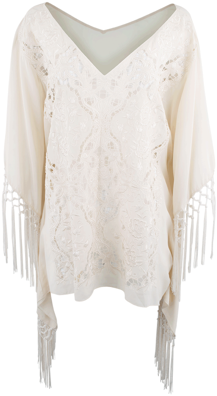 4 Love And Liberty Sophie Fringe Poncho - Cardigan Clipart (544x800), Png Download