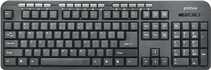 Teclado Multimedia Usb Primux Km1 Negro - Dell Kb 522 Wired Business Multimedia Clipart (680x680), Png Download