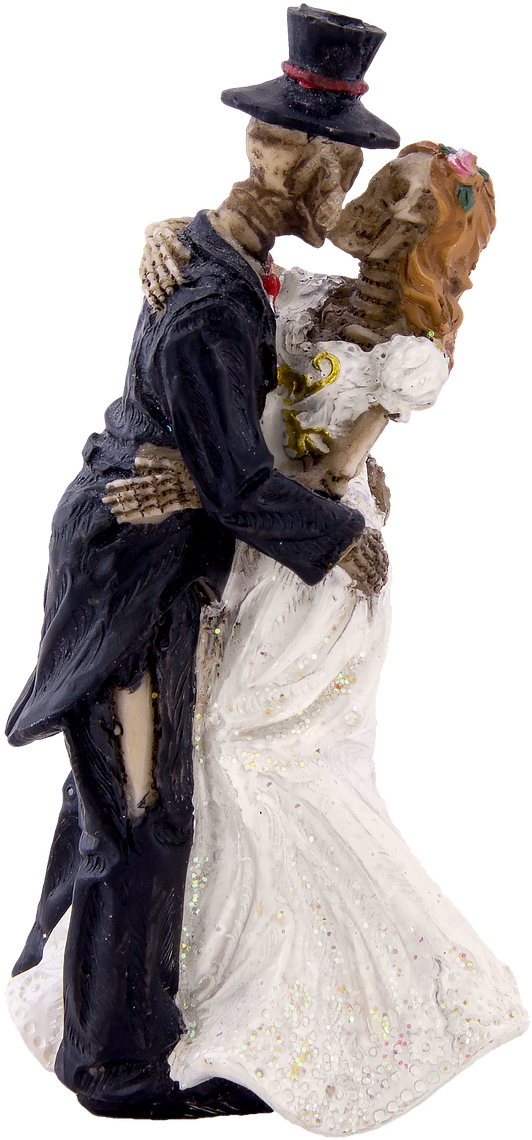 Bride And Groom Skeleton Png Transparent Image Clipart (1280x1241), Png Download