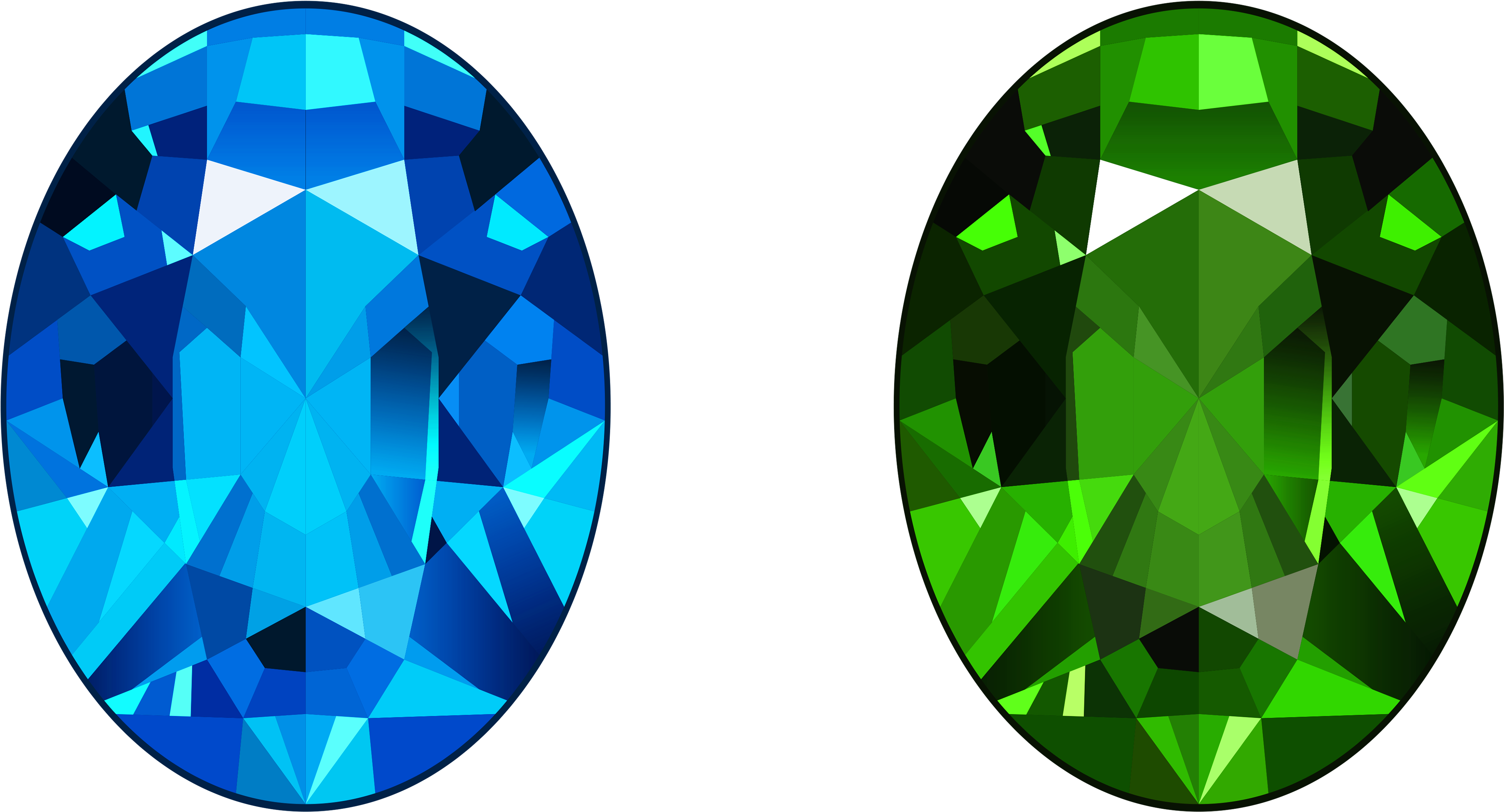 Green Diamond Png Clipart (4616x2376), Png Download