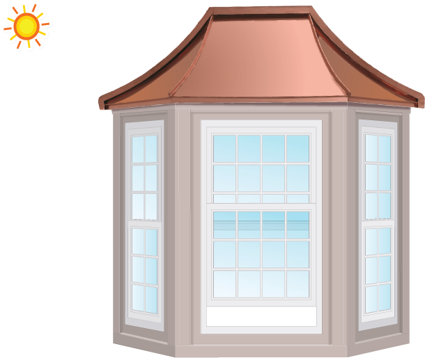 Bay Window Replacement - 3 Lite Bay Window Clipart (800x533), Png Download