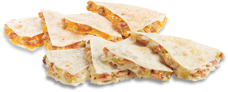 Png Image Mart - Chicken Cheddar Quesadilla Del Taco Clipart (860x480), Png Download