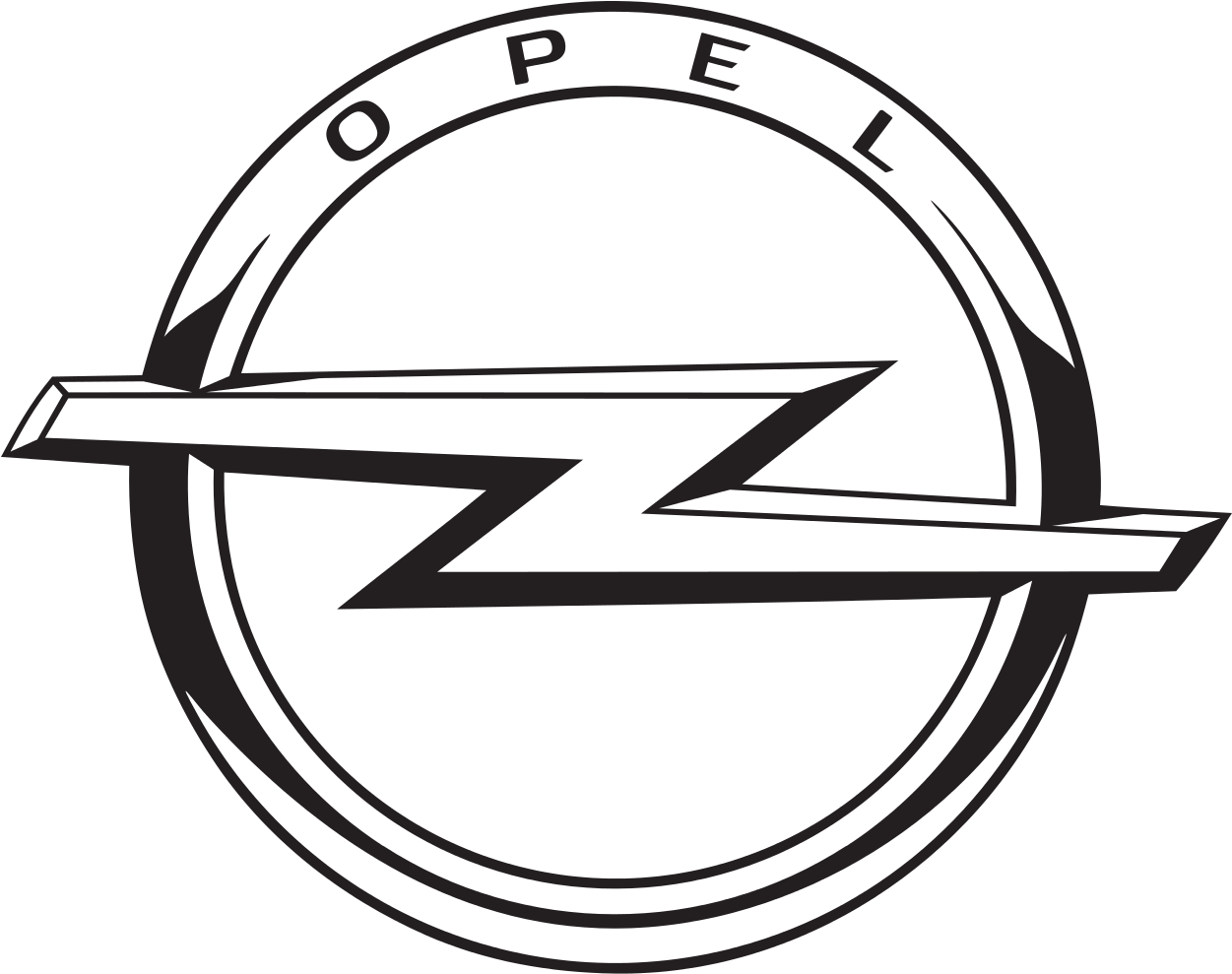 Opel Symbol Hd Png - Opel Logo Black And White Clipart (1920x1080), Png Download