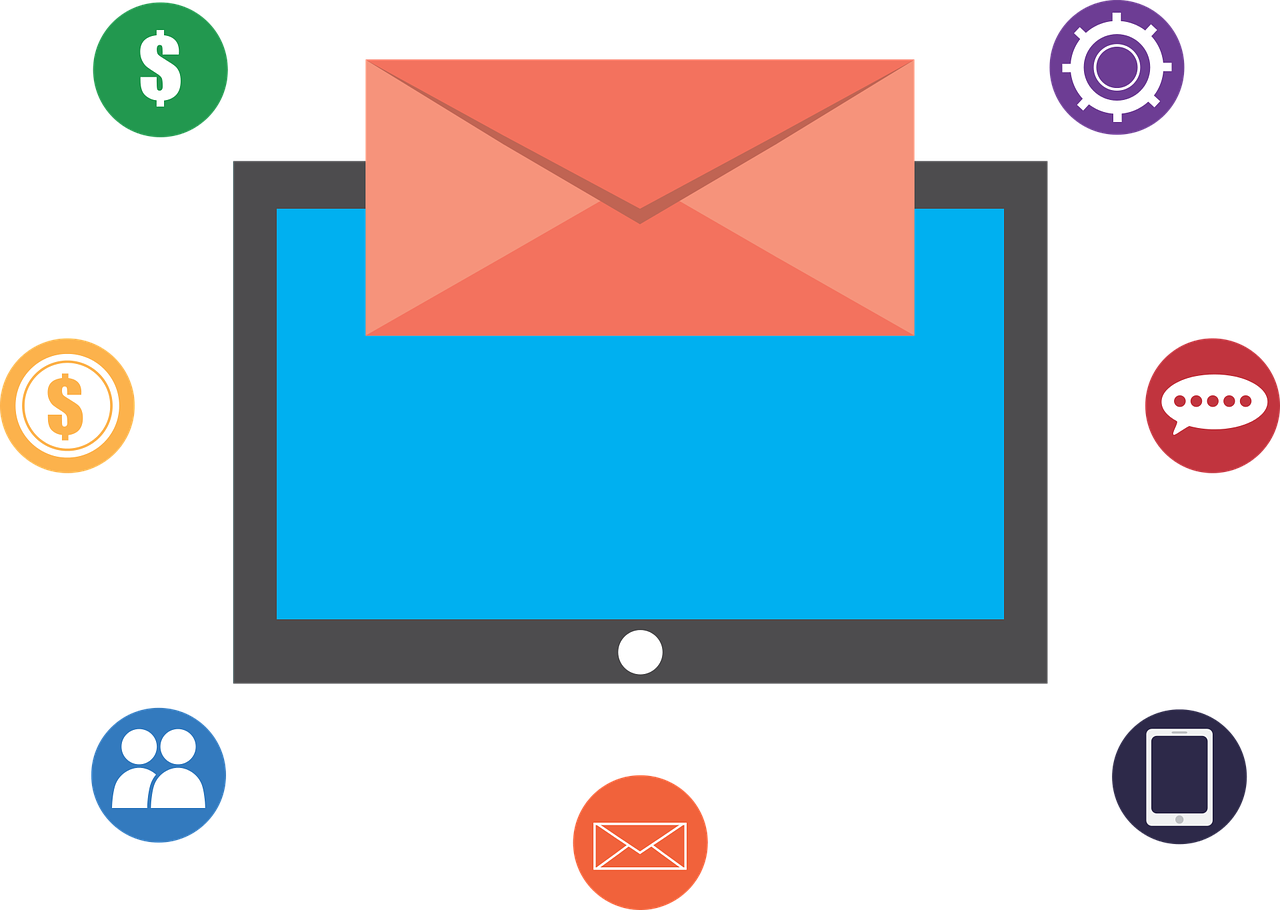 Email 1345921 - Email Marketing Free Clipart (1280x910), Png Download